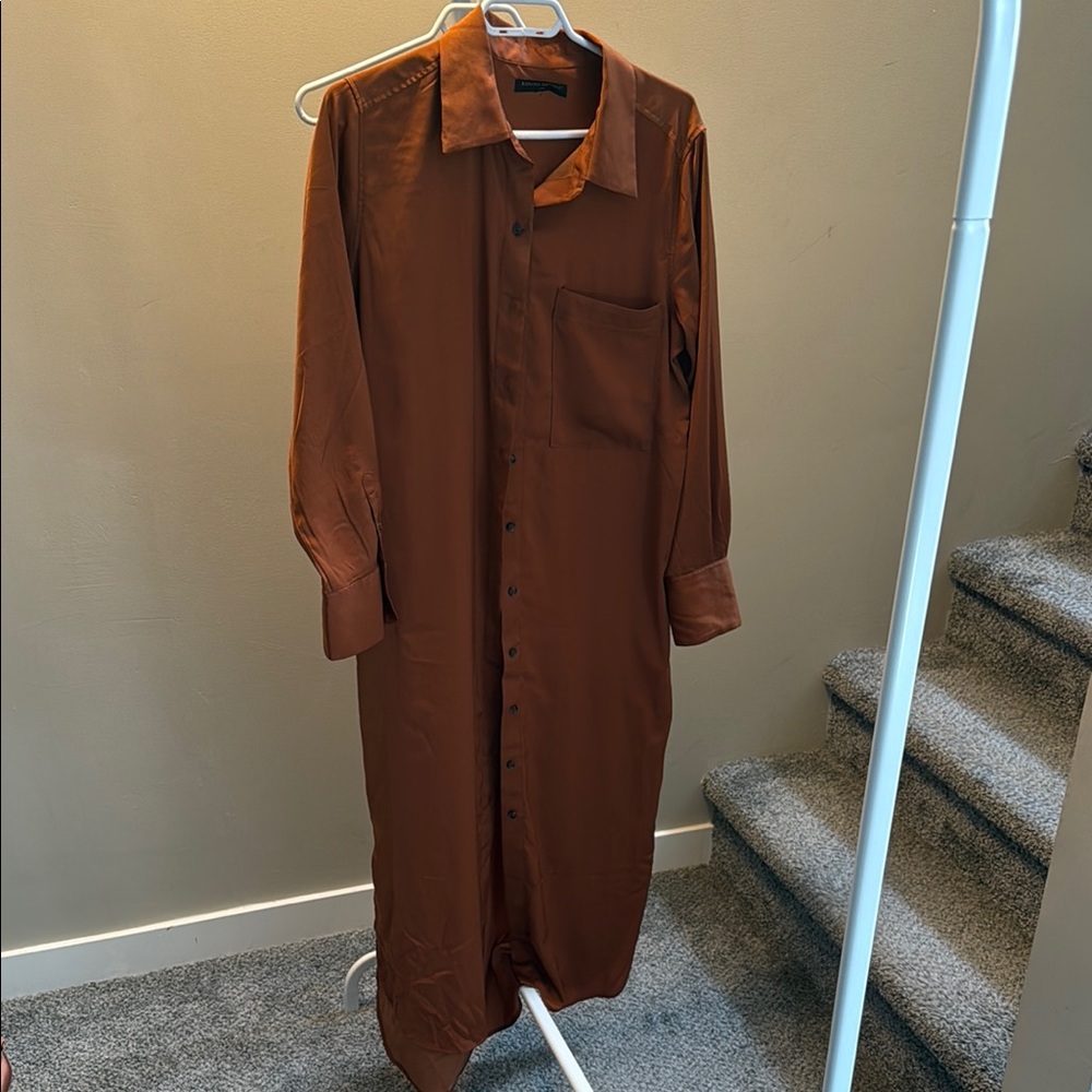 Banana Republic Copper Shirt Dress